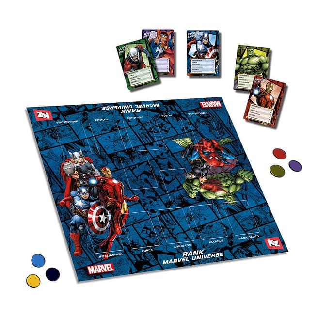 Jogo de Cartas - Marvel - Os Vingadores - Rank - 2 Jogadores ou Mais - Elka